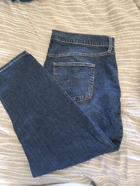 GAP Girlfriend Mid Rise Jeans in Dark Blue Denim Plus Size 20